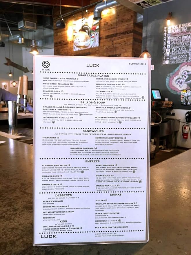 StoreSMART - Rigid Plastic Menu - 8.5" x 14" - 300-Pack - HPP812X14-MENU-300