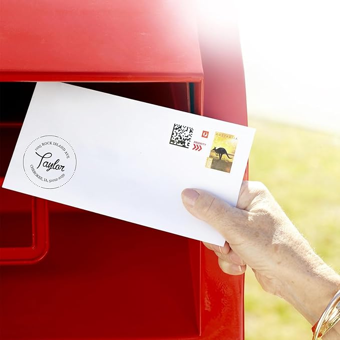 Custom Stamp Self Inking Return Address Stamp, Personalized Stamp with Text Logo | Business Logo Stamp | Address Stamp | Wedding Stamp