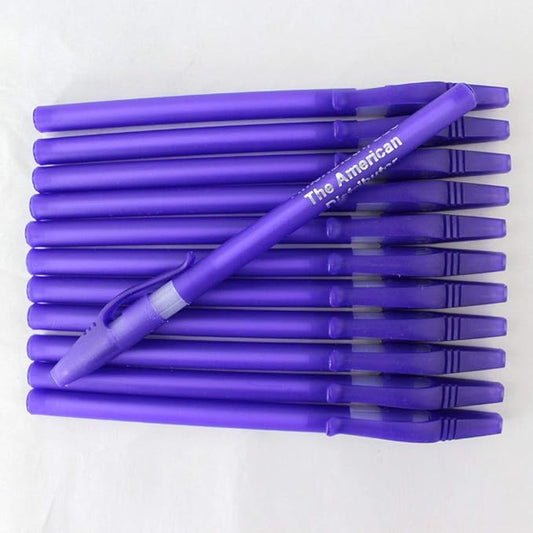 ezpencils - Personalized - Solid Purple Colored body with a white Silicone Gripper - Willowy Pens - Free Personalization