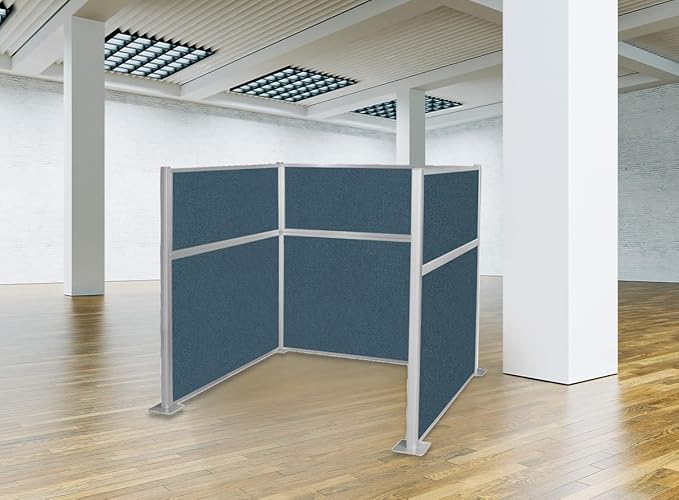 Versare Hush Panel Cubicle Kit | Workstation Partition Walls | Sound Dampening Cubicle Walls | Partitions for Desks