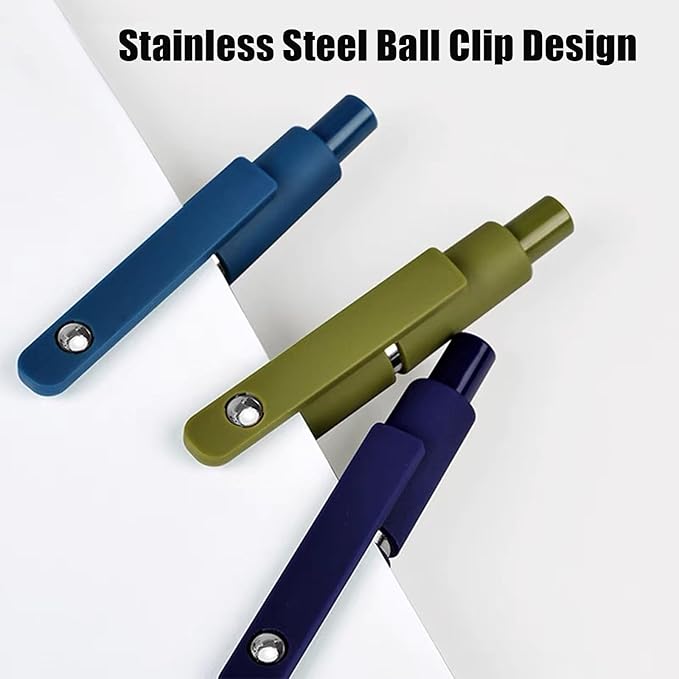 5Pcs Gel Pens, 0.7mm Black Ink Pens Retractable Fine Point Smooth Writing Pens, Aesthetic Office School Supplies, Desk Accessories Nursing Pen for Journaling Note Taking, Gifts for Women Men(Gradient)