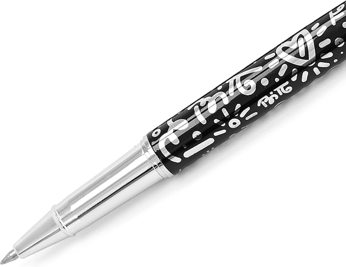 Britto Premium Rollerball Pen - Extra Fine Point with 0.5mm Premium-Grade Refillable Liquid Black Ink, Smooth Precision Writing & Quick Drying Pen for Journaling (Japanese, Graffiti Holographic)