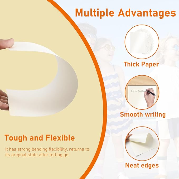 100 Sheets Cream Shimmer Cardstock 8.5 x 11 Off White Paper, 92lb Heavyweight Ivory Paper Card Stock for Business Cards, Invitations, Crafting, Thank You Cards, Making Card, Menus