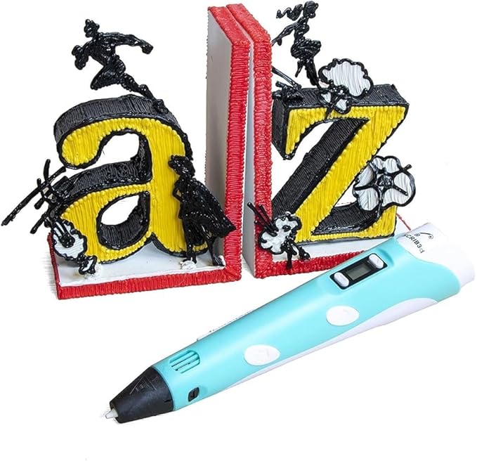 SCRIB3D P1 3D Printing Pen with 3 Starter Colors and PLA Refill Pack with 20 Assorted Colors