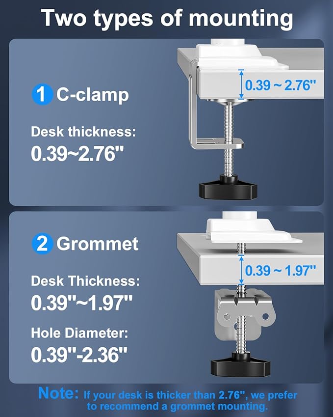 Single Monitor Mount Holds Max 22lbs, 13-32 inch Monitor Desk Mount, Height Adjustable Tall Monitors Arm, Monitors Stand with Tilt Swivel Rotation, VESA 75 100mm, White, Freelift