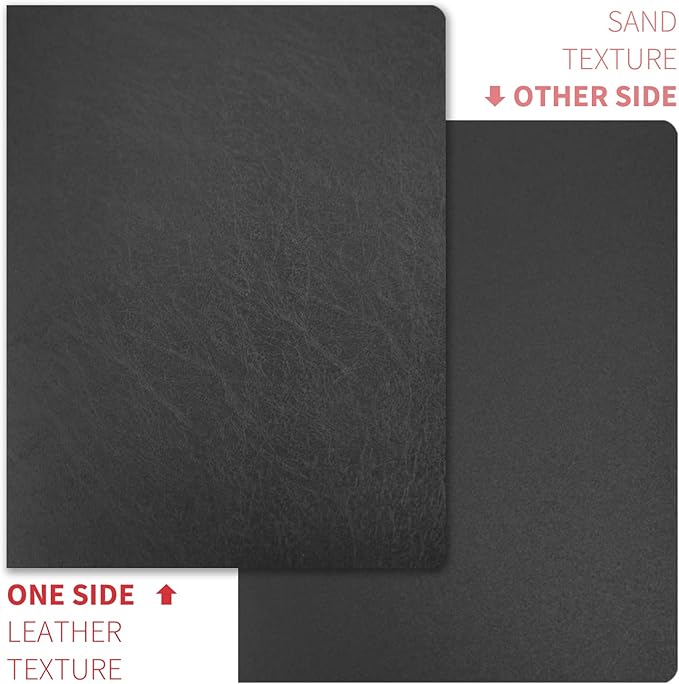Binditek 50 Pack 16 Mil Leather-Textured Heavyduty Polycovers, Oversize Plastic Binding Presentation Backs, with 2 Round Corners, 8-3/4 x 11-1/4", Black, Office School Supplies