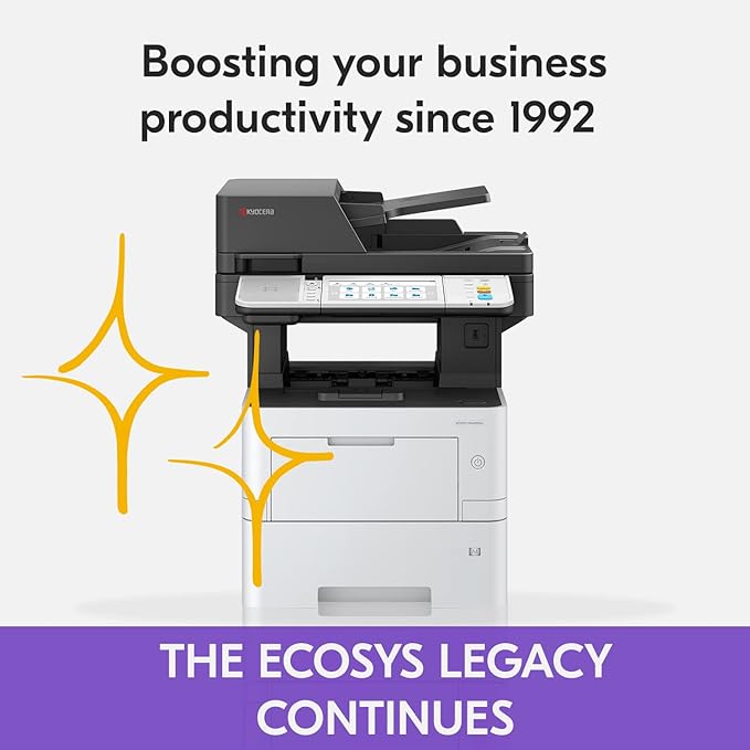 KYOCERA ECOSYS MA4500ifx All-in-One Monochrome Laser Printer (Print/Copy/Scan/Fax), 47 ppm, Up to Fine 1200 dpi, Gigabit Ethernet HyPAS Capable, 7 inch Touchscreen Panel, 512 MB