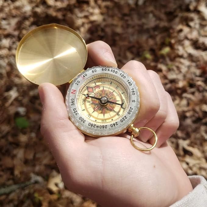 Camping Survival Compass Metal Compass Kids Compass for Hiking Camping Hunting Outdoor Military Navigation Tool