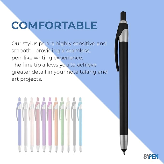 Personalized with Your Custom Logo or Text Pens-Pack of 300- for Marketing, Parties, and Events, 2 in 1 Capacitive Stylus & Ballpoint Pen Compatible with Touchscreen Devices, Black Ink, Teal Pens