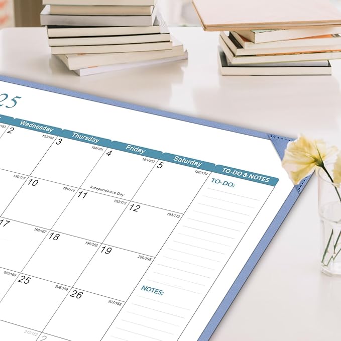 KOPEESY Desk Calendar 2025-2026, Academic Year Large Desk Calendar with Desktop Mat, 18 Months from July 2025 - December 2026, 22” x 17” Desktop Monthly Planner for Home or Office School