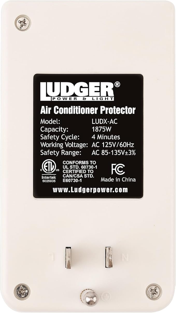Ludger Power Surge Protector (LUDX-AC), ETL Certified, Reliable Protection, 4-Minute Safety Cycle, 3 Modes LED Indicator, 2/3 Prong Outlets, Fire-Resistant