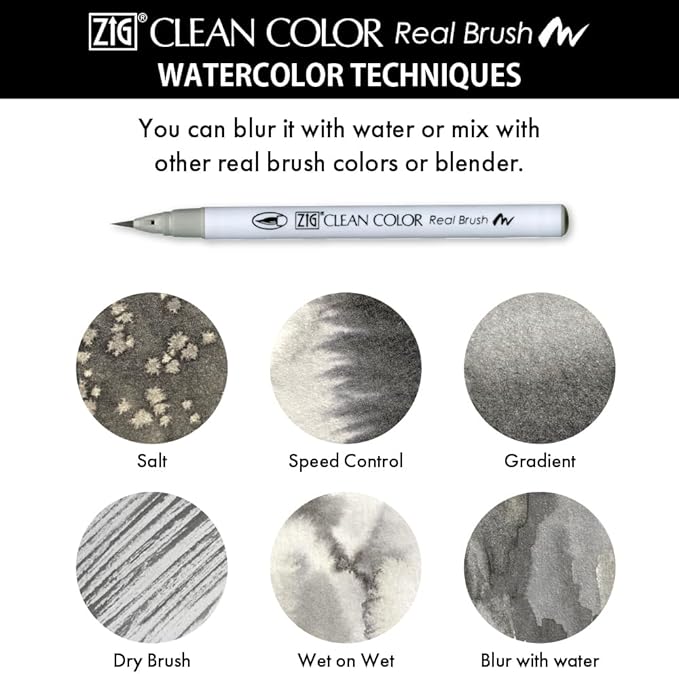 Kuretake Zig Inktober pen set, for Illustration, Manga Drawing, Lettering and Calligraphy, Professional Artist, Made in Japan (Special 24(6pcs.))