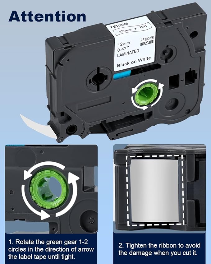 Label Maker Tape TZe-231 Replacement for Brother and Dymo (TZe x 5 Pack)