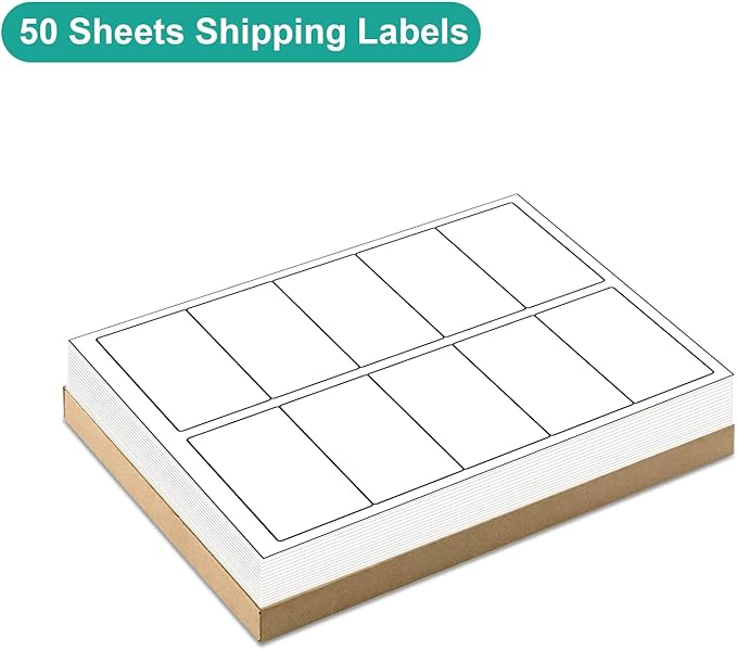 MFLABEL 2x4 Shipping Address Labels, 10-UP, 160000 Count, 16000 Sheets for Printer, Internet Mailing, FBA Stickers, 2" x 4" for Laser/Inkjet Printer