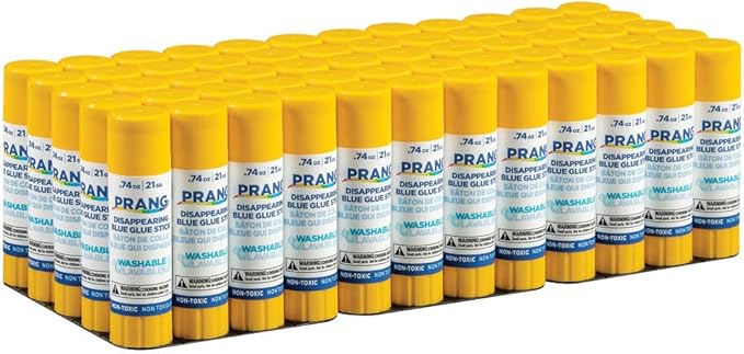 Prang Washable Glue Stick, Blue, 74 Oz., 60 Count
