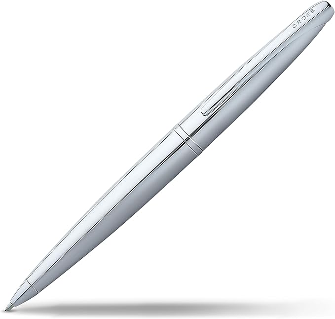 Cross ATX Refillable Ballpoint Pen Presented in a Luxury Gift Box - Medium Point, Black Ink, Pure Chrome