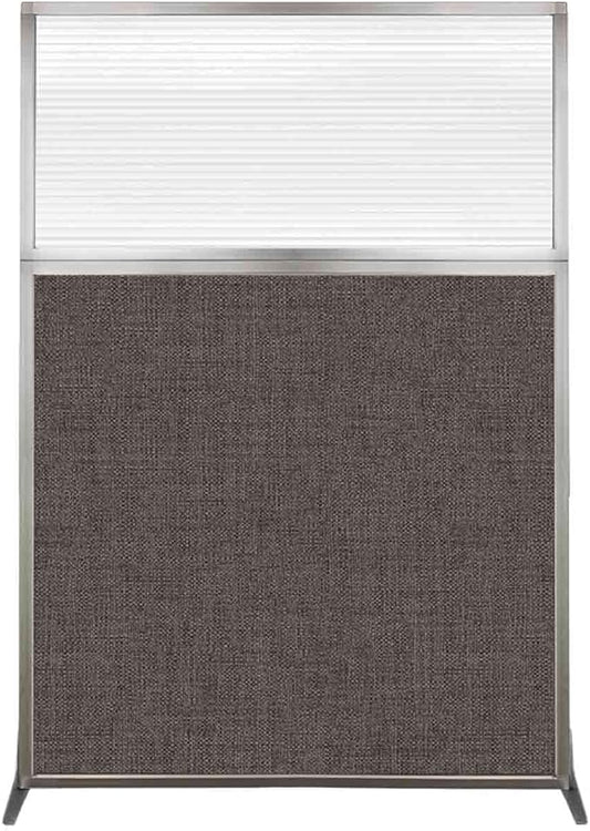 Versare Hush Screen Portable Room Divider | Workstation Wall Divider | Freestanding Privacy Hush Panels | Clear Fluted Windows | Fabric Office Divider Screen | Great for Room Separation