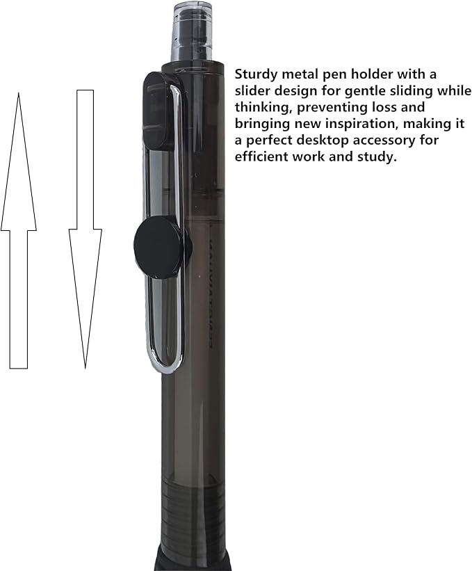 Fengtaiyuan Black Ink, 0.5mm, Retractable Gel Ink Rollerball Pens, Extra Fine, Comfortable Grip, Easy Hold, Writting Smooth, 18 Pack (BlackZS05P18)