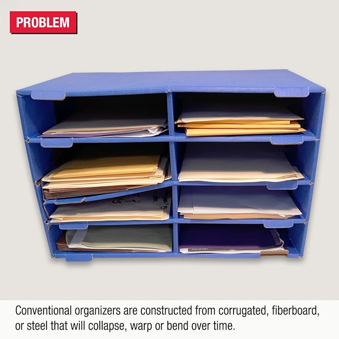 Ultimate Office TierDrop Desktop Organizer/Forms Sorter, 6-Compartments with Optional Add-On Tiers for Easy Expansion, Gray w/Black