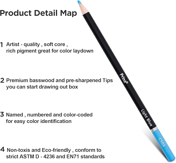 PRINA Art Supplies 120 Colors Colored Pencils Set for Adults Coloring Books with Sketchbook, Professional Vibrant Artists Coloring Pencils for Drawing Sketching Blending Shading, Soft Core Oil Based