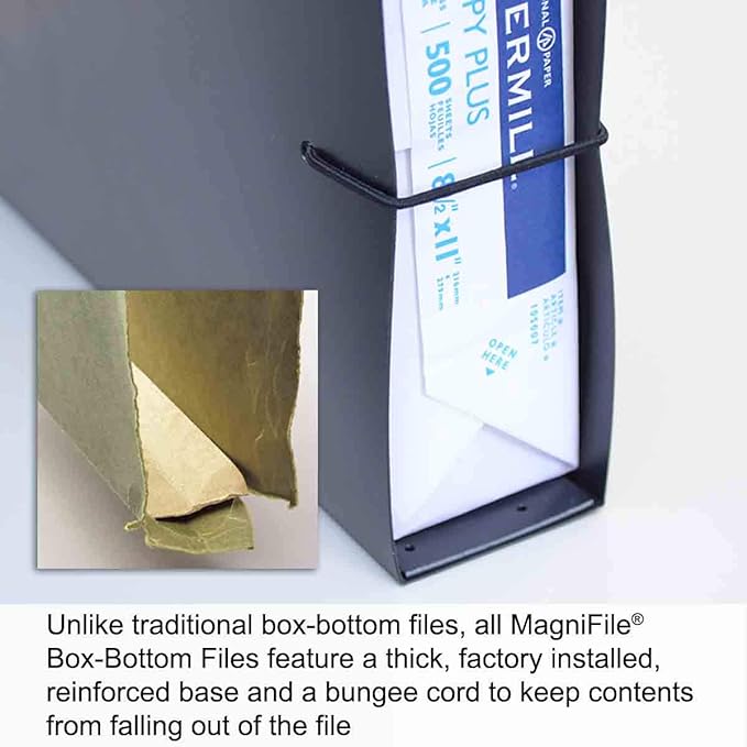 Ultimate Office MagniFile Hanging File Folders (Black, 1/2" Box-Base, Set 2)