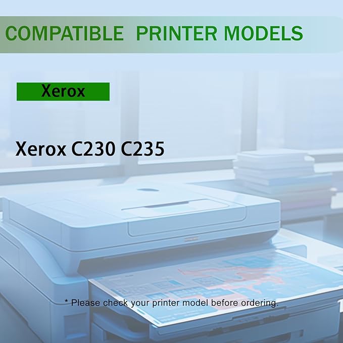 006R04383 Remanufactured C230 C235 Toner Cartridge Compatible for Xerox C235/DNI C230/DNI Color Multifunction Printer(Black)