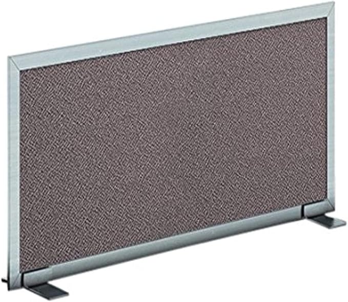 OBEX Acoustical Free Standing Privacy Screen, Cubicle Accessories Desk Privacy Panel, Desk Dividers for Office, Office Furniture Partitions Portable Sound Proof Dividers, 12" x 48", Slate