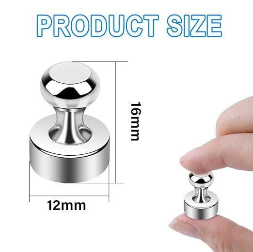 38 Pack Refrigerator Magnets for Whiteboard Small Strong Fridge Magnets Tiny Push Pin Magnetic Neodymium Magnet for Office Classroom Kitchen Home