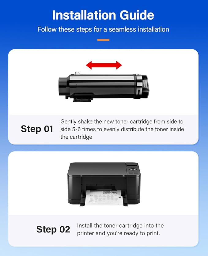 2150 Toner Cartridge High Yield 4-Pack Compatible Replacement for Dell Color Laser 2150 2150CDN 2150CN 2155 2155CDN 2155CN Printers Ink (Black 331-0719 Cyan 331-0716 Magenta 331-0717 Yellow 331-0718)