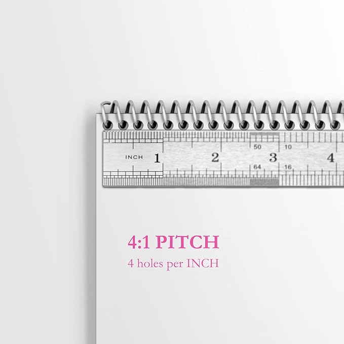 TOTiyea 100 Pack Plastic Spiral Binding Coils,16mm(5/8") Binding Spirals,140 Sheet Capacity,4:1 Pitch, Black
