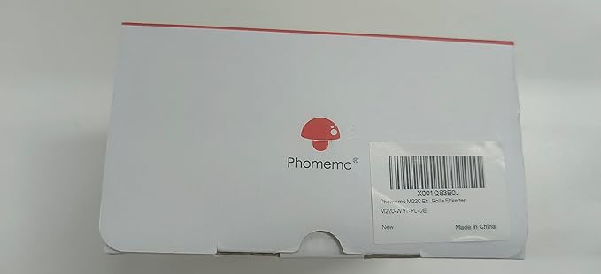 Phomemo M220 Label Maker, Bluetooth Thermal Label Maker Machine for Barcode, Address, Home, Mailing, Small Business,Clothing, Portable Wireless Printer with 1 Rolls Label, Purple