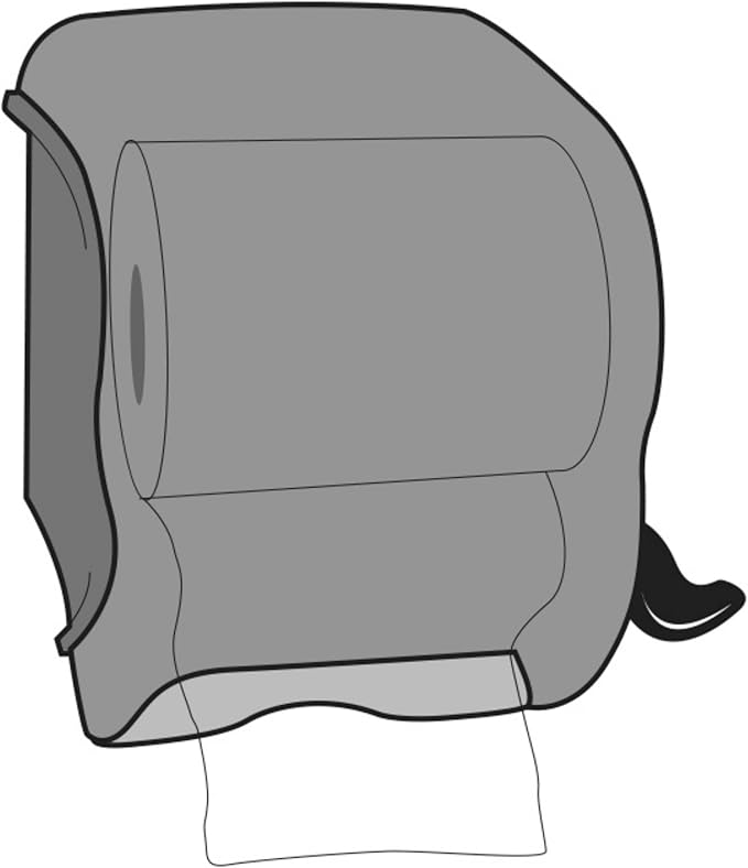 San Jamar Classic Element Paper Towel Dispenser Wall-Mounted Commercial Roll Dispenser, Fits All Core Sizes with Lever for Bathroom, Kitchens, and Restaurants, Plastic, Universal Paper, Black Pearl