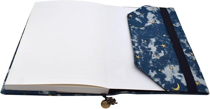 BLBMH Book Covers for Paperbacks Adjustable Fabric Book Sleeve Cover Protector Fit for 5.5x8.5 inch Hardcover Softcover Book Novels Notebook - Denim 8.5in