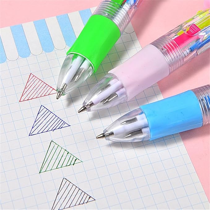 Pack of 50 Mini Multicolor Pens, 4 in1 Color Ink Kawaii Animal Ballpoint Pens for Classroom Prizes,Birthdays and Children's Parties, Cute Pens Gifts Party Bag Favors Kit (Assorted Style)