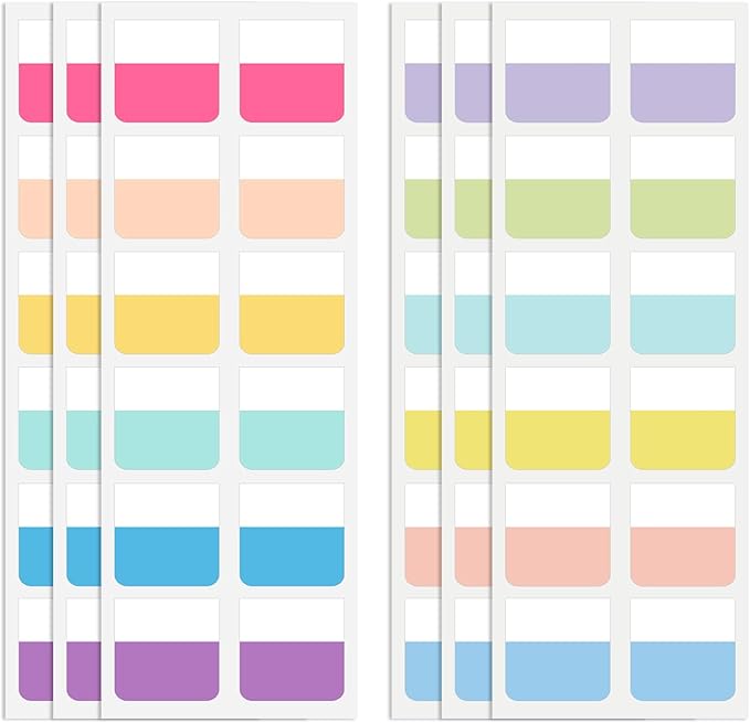 240 Pcs 1Inch Sticky Index Tabs, Colored Book Sticky Tabs for Notebooks, Repositionable Page Tabs for Notebooks File Classification