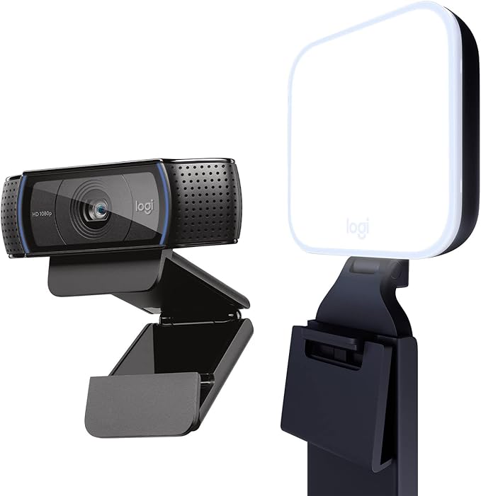 Logitech C920x HD Pro + Logitech for Creators Litra Glow - The Perfect Solution for Great on-Camera Looks