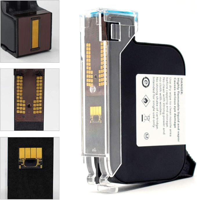 TOAUTO Original Portable Ink Cartridge Quick-Dry Replacement 42ml Ink Cartridge for Handheld Inkjet Printer Coding Machine（Black）