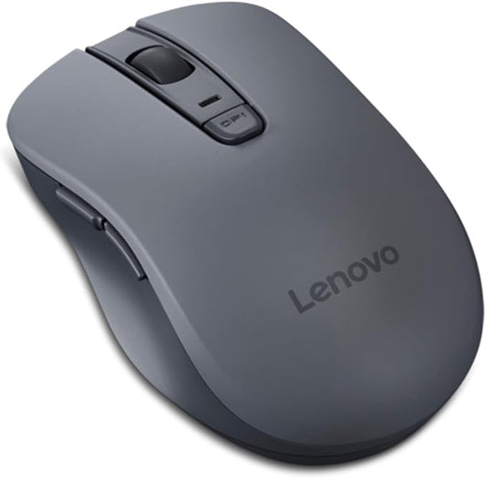 Lenovo WL310 Bluetooth Silent Mouse, Ergonomic, Adjustable DPI, Silent Clicks, Bluetooth 5.0, Portable for Windows, Mac, and Chromebook, Grey