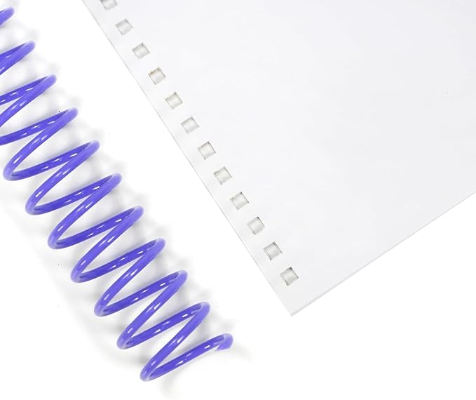Rayson 5/8" Plastic Coil bindings Spines, 15.9mm Multicolored Spiral Binding Coil 4:1 Pitch, 140 Sheets Capacity, 100/Box for Business and Educational Purposes