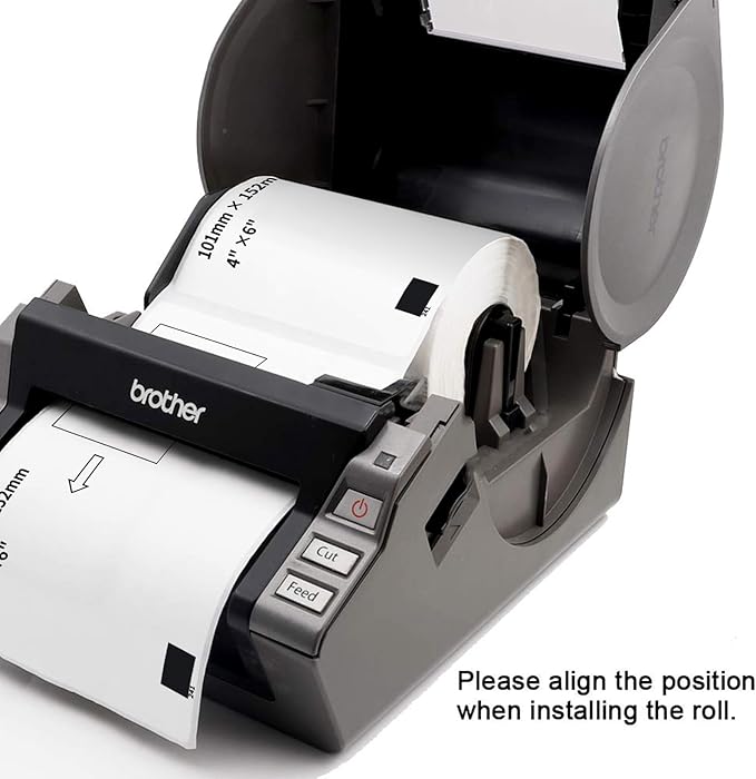 Compatible 4" x 6" Shipping Labels Replacement for DK-1241 Compatible with Brother QL Label Printers (12 Rolls + 1 Frame, 200 Labels/Roll)