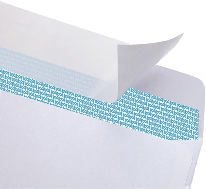 Aimoh #10 Single Left Window Self-Seal Security Tinted Envelopes, Size 4-1/8 X 9-1/2 Inches, 24 LB -1 Case- 5 Packs - 2500 Envelopes (35210-CS)