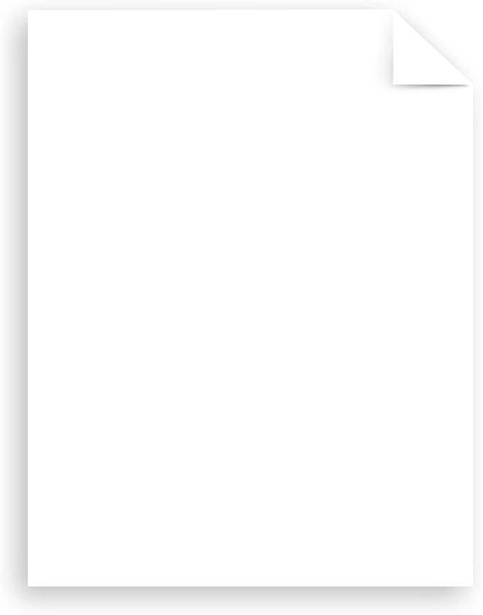 Neenah White Index Paper, Mediumweight, 300 Sheets, 199 gsm, 94 Brightness, 8.5" x 11" - MORE SHEETS! (91635)