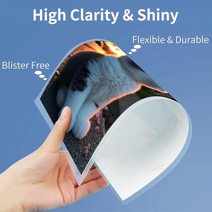 3 Mil Laminating Sheets 500 Packs, Thermal Laminating Pouches Holds 8.5" x 11" Sheets, Clear Laminator Plastic Paper 9 x 11.5 Inches - Rounded Corner Letter Size