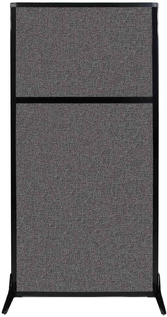 Versare Workstation Partition | Portable Wall Divider | Modern Office Cubicle | Free Standing Privacy Screen | Flexible Work Space | 33" x 70" Charcoal Gray Fabric Panels