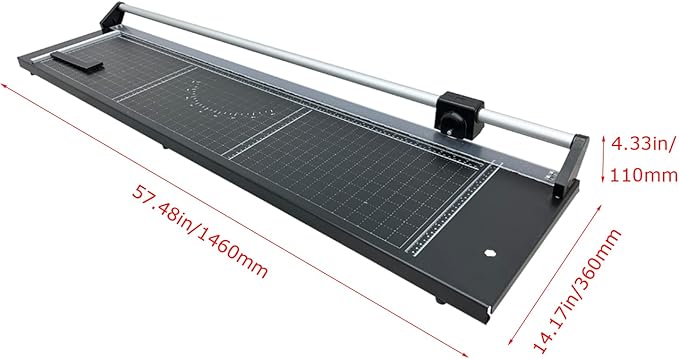 TECHTONGDA Rotary Paper Trimmer, 48" Cut Length, Professional Paper Cutter with 2 Spare Blades, Angle Line, Self-Sharpening, 8-10 Sheets Capacity for Offices, Schools and Crafts