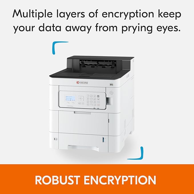 KYOCERA ECOSYS PA4000cx Color Laser Printer 42 ppm, 1200 dpi, Gigabit Ethernet, 5 Line LCD with Hard Key Control Panel, 650 Sheet Capacity
