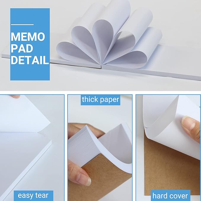 20 Pack Note Pads Memo Pads 4”x6”- 100 Sheets Each Paper Notepads- Small Memo Scratch Pad Writing pads To Do Grocery List