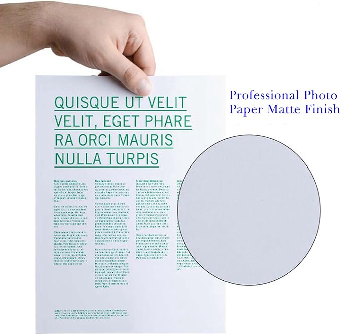 Uinkit 120 Sheets Presentation Paper Matte 8.5x11 Inkjet 48lb 180gsm Single Side Printable Photo for All Dye Ink Inkjet Printers