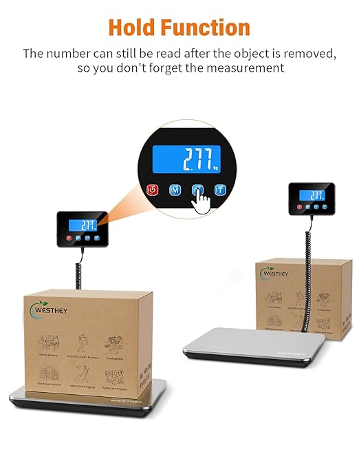 Shipping Scale 0.5oz-440lb High Accuracy Postal Digital Weight Luggage Scale for Packages Warehouse Home Small Business Pet Food Mail