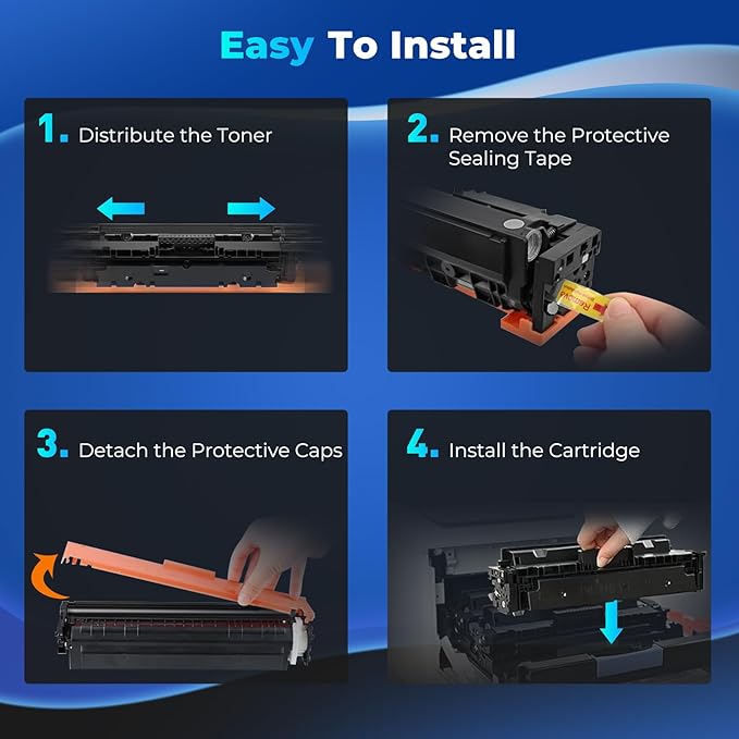 202X Toner Cartridges 4Pack Color Laser jet Pro MFP M281FDW M254DW M281CDW Compatible for HP 202X Toner Cartridges Combo Pack Compatible for Color Laser jet Pro MFP M281FDW M281CDW M281FDN M254DW M254